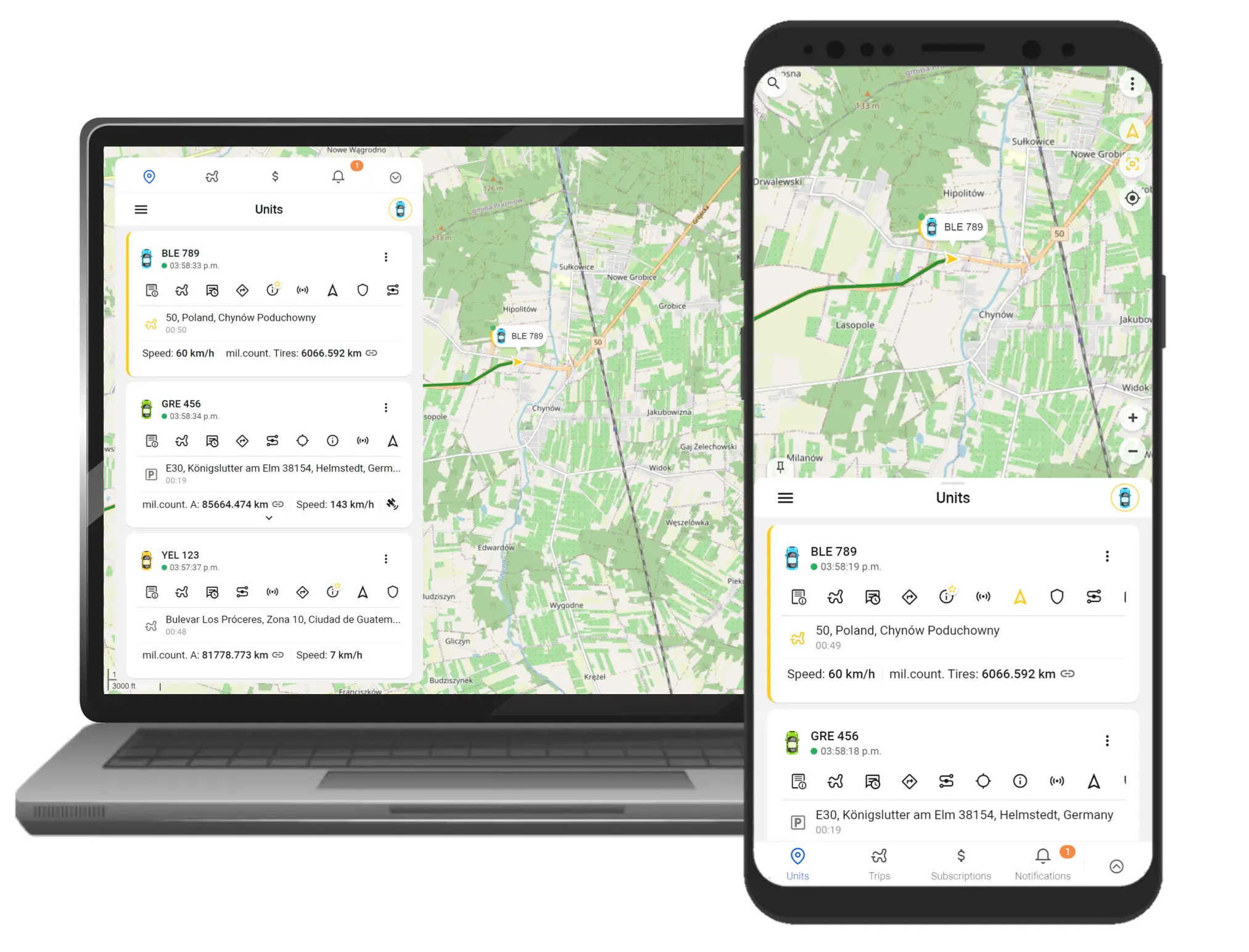 Feature slide Real-time tracking